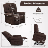Power Lift Chair for Elderly with Adjustable Backrest and Footrest