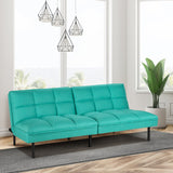 Modern Convertible Futon Sofa Bed with 3-Level Adjustable Backrest Angle
