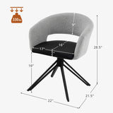 Modern Swivel Accent Chair with Solid Steel Legs