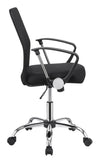 Office Chair with Mesh Backrest Black and Chrome