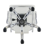 Adjustable Height Office Chair White and Chrome