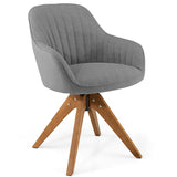 Modern Swivel Accent Chair with Linen Fabric and High-Density Sponge