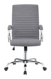 Upholstered Office Chair with Casters Grey and Chrome