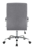 Upholstered Office Chair with Casters Grey and Chrome
