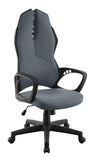Upholstered Office Chair Dark Grey and Black