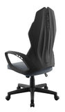 Upholstered Office Chair Dark Grey and Black