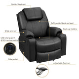 Electric Power Lift Multifunction Electric Recliner with 2 Side Pockets and Cup Holders