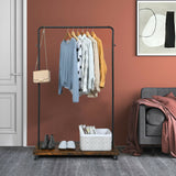 Heavy Duty 2 in 1 Clothes Stand Rack with Lockable Casters