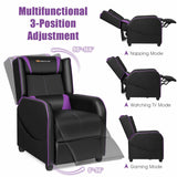 Adjustable Modern Gaming Recliner Chair with Massage Function and Footrest