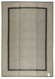 Border Design Gray/Charcoal Gray Reversible Indoor/Outdoor Mat Area Rug with Bag