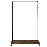 Heavy Duty 2 in 1 Clothes Stand Rack with Lockable Casters