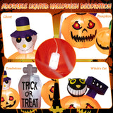 8 Feet Long Halloween Inflatable Pumpkins Lantern Decoration