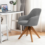 Modern Swivel Accent Chair with Linen Fabric and High-Density Sponge