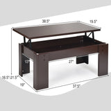 Lift Top Coffee Table with Hidden Storage Compartment