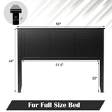 Wood Headboard with Pre-Drilled Holes and Height Adjustment for Full-Size Bed