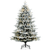 6 Feet Pre-Lit Artificial Christmas Tree with 260 LED Lights