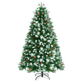 Artificial PVC Christmas Tree with Branch Tips and Metal Stand