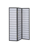 3-panel Folding Screen Black and White