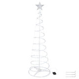 5 Ft Lighted Spiral Christmas Tree Light Cool White 182 LED Outdoor Yard Decor