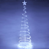 5 Ft Lighted Spiral Christmas Tree Light Cool White 182 LED Outdoor Yard Decor