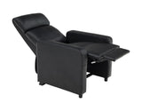 Casual Contemporary Toohey Home Theater Black Leatherette Recliner