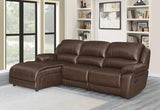 Casual Mackenzie Chestnut 3 Pc Motion Sectional