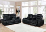 Zane Black Power Living Room 2 Pc Set