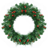 24 Feet Pre-Lit Artificial Spruce Christmas Wreath