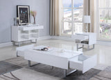 Nairobi Glossy White End Table