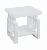 Zagreb Glossy White End Table