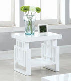 Zagreb Glossy White End Table