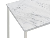 Luxembourg White Marble End Table
