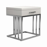 Leicester White End Table