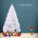 8 Ft High Christmas Tree 1500 Tips Decorate Pine Tree W/ Metal Legs, White
