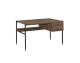 Laxton 2-drawer Writing Desk with Outlet Aged Walnut