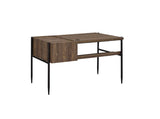 Laxton 2-drawer Writing Desk with Outlet Aged Walnut
