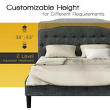 Queen Size Upholstered Headboard with Adjustable Heights