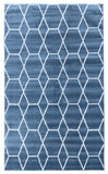 160 Blue moroccan collection area rug