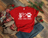 Peace Love Dogs Shirt, Dogs Shirt, Dog Lover Shirt, Unisex T-shirt, Rescue Dog Shirt, Rescue Animal Shirt, Rescue Tee, Dog Rescue Shirt
