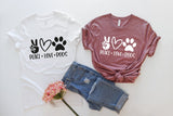 Peace Love Dogs Shirt, Dogs Shirt, Dog Lover Shirt, Unisex T-shirt, Rescue Dog Shirt, Rescue Animal Shirt, Rescue Tee, Dog Rescue Shirt