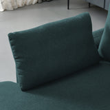 L-Shaped linen sectional sofa with left chaise,Emerald