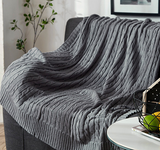 100% Cotton Solid Knitted Blanket Nordic Simplicity Throw for Bed Sofa Spring/Autumn Office Shawl 12 Colors Travel Knit Blanket (China)