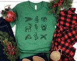 Christmas Symbols  T-shirt