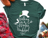 Walking in a Winter Wonderland Christmas T-shirt