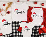 Santa Hat Family Christmas T-shirt