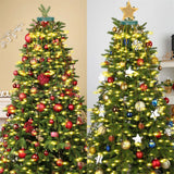 LED Christmas Tree Waterfall Lights 8 Modes Waterproof 490LEDs Outdoor Meteor Star Fairy Light String Garden Xmas Party Decor